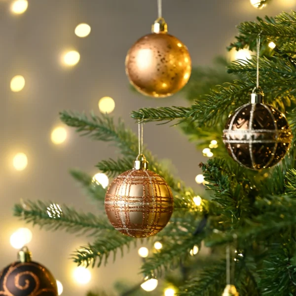 Doctorpaintz 35ct 2.36 inches Luxurious Copper Gold Christmas Ball Ornaments - Image 3